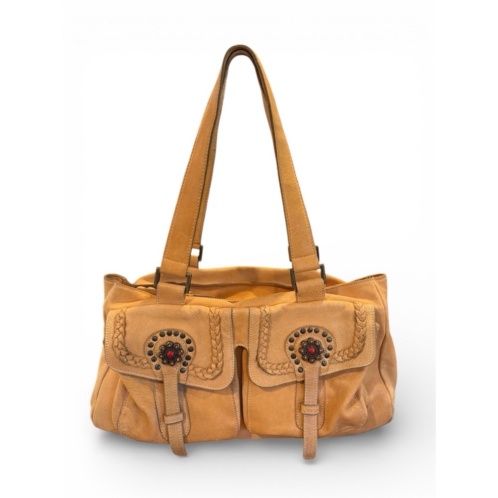 Innue Italian Genuine Tan  Leather Handbag